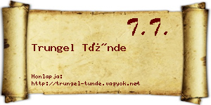 Trungel Tünde névjegykártya