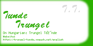 tunde trungel business card